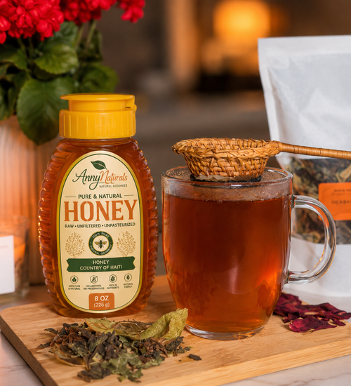 MS ANNY Pure Raw Honey – Country of Haiti | 100% Natural | Unfiltered | Unpasteurized | 8 OZ.