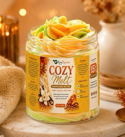 Cozy Melt Body Butter, 8 oz Body Care Moisturizer - Hydrates Soothing Dry Skin