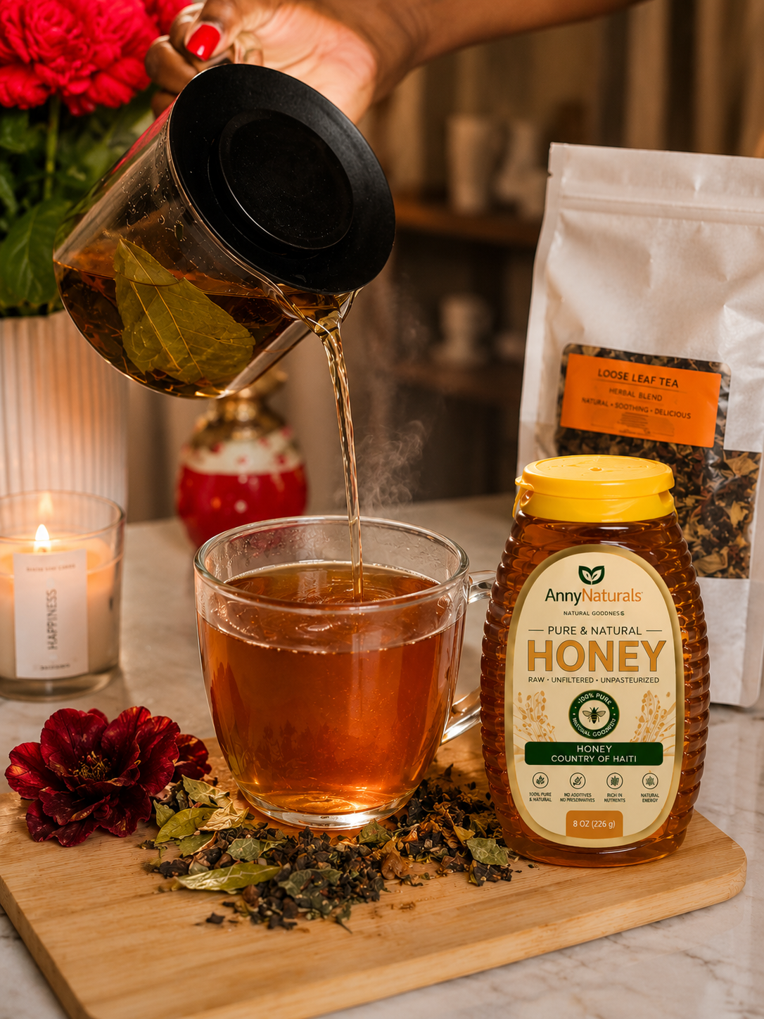 MS ANNY Pure Raw Honey – Country of Haiti | 100% Natural | Unfiltered | Unpasteurized | 8 OZ.