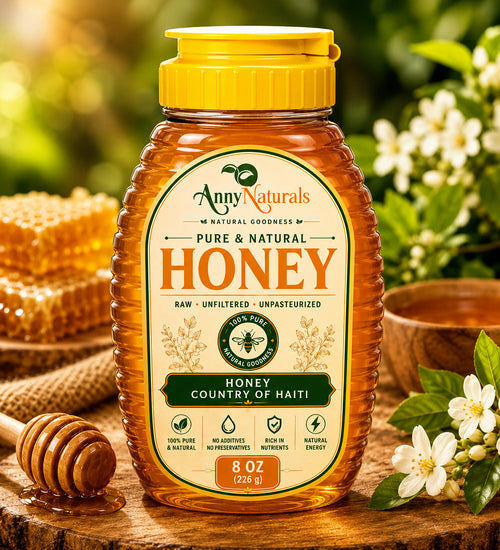 MS ANNY Pure Raw Honey – Country of Haiti | 100% Natural | Unfiltered | Unpasteurized | 8 OZ.