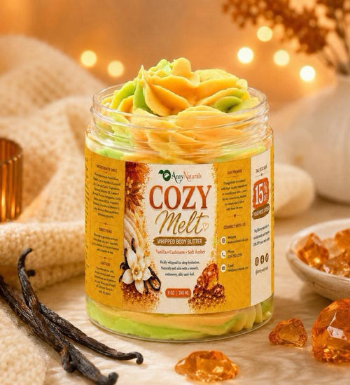 Cozy Melt Body Butter, 8 oz Body Care Moisturizer - Hydrates Soothing Dry Skin