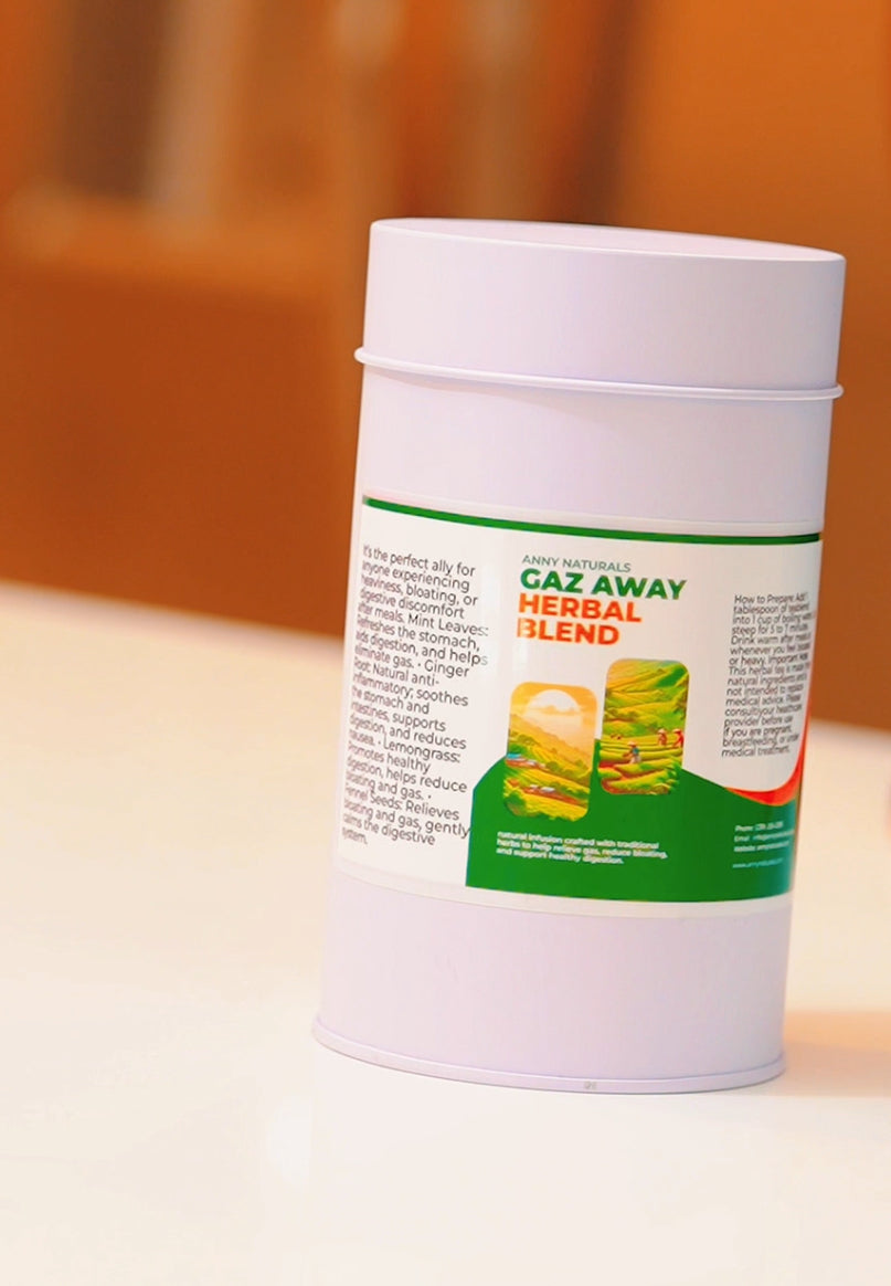 Gaz Away Herbal Blend
Natural Herbal Blend for Gas Relief and Bloating) te gaz