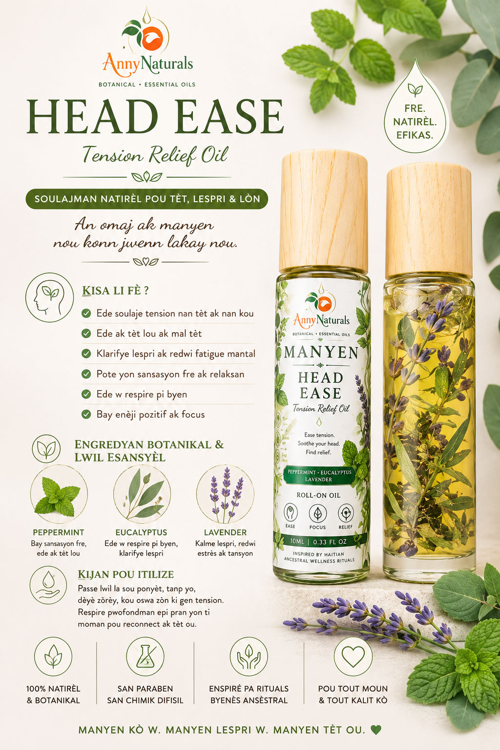 MANYEN
Yon koleksyon botanical ritual oils inspired by Haitian ancestral wellness Free shippping