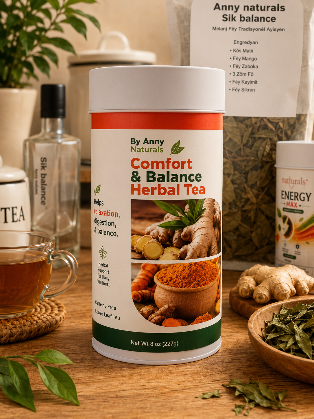Comfort & Balance Herbal Tea (tea anti enflamasyon )