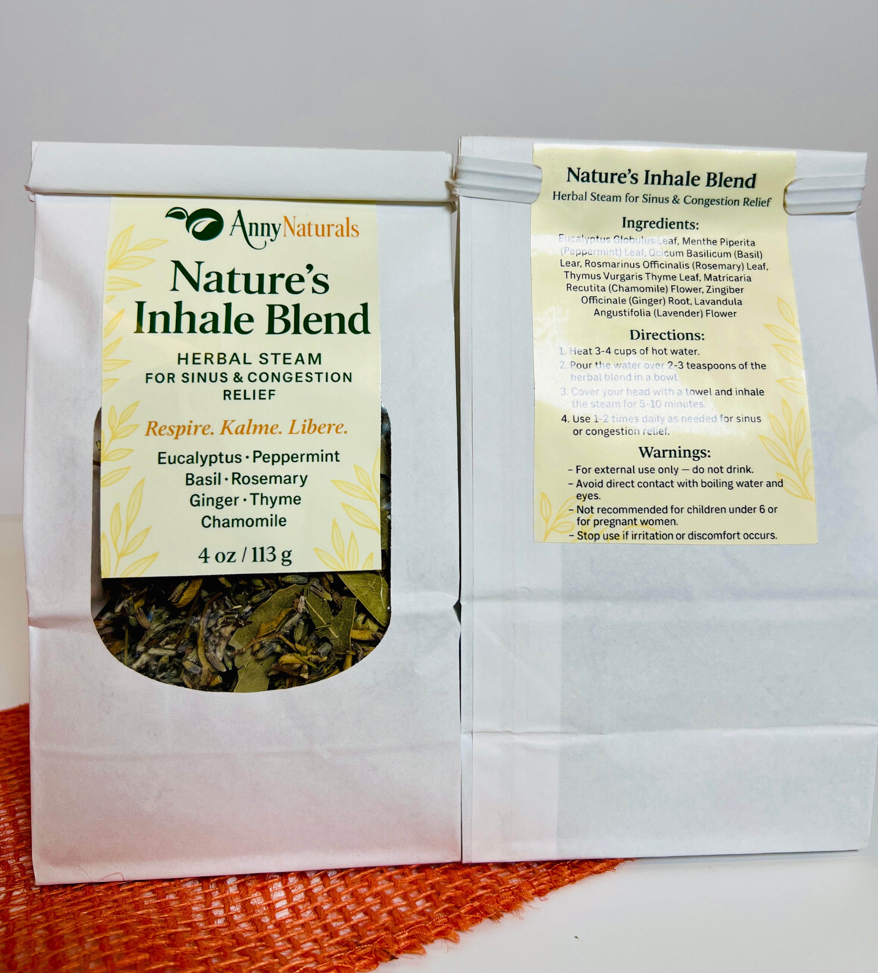 Nature’s Inhale Blend – Herbal Steam for Sinus & Congestion Relief