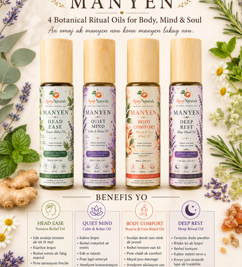 MANYEN
Yon koleksyon botanical ritual oils inspired by Haitian ancestral wellness Free shippping