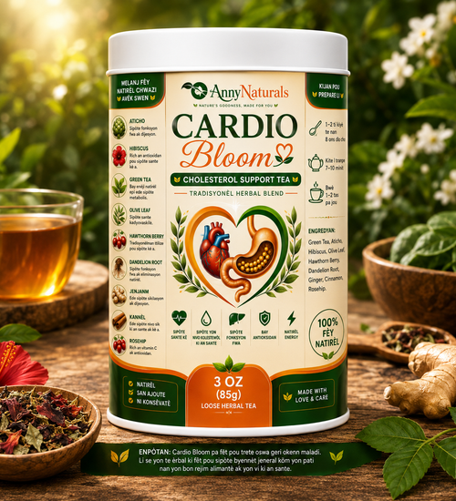 Cardio Bloom – Cholesterol Support Tea | Traditional Herbal Blend | 3 oz (85g) Beverage