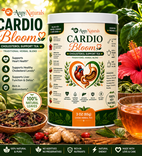 Cardio Bloom – Cholesterol Support Tea | Traditional Herbal Blend | 3 oz (85g) Beverage